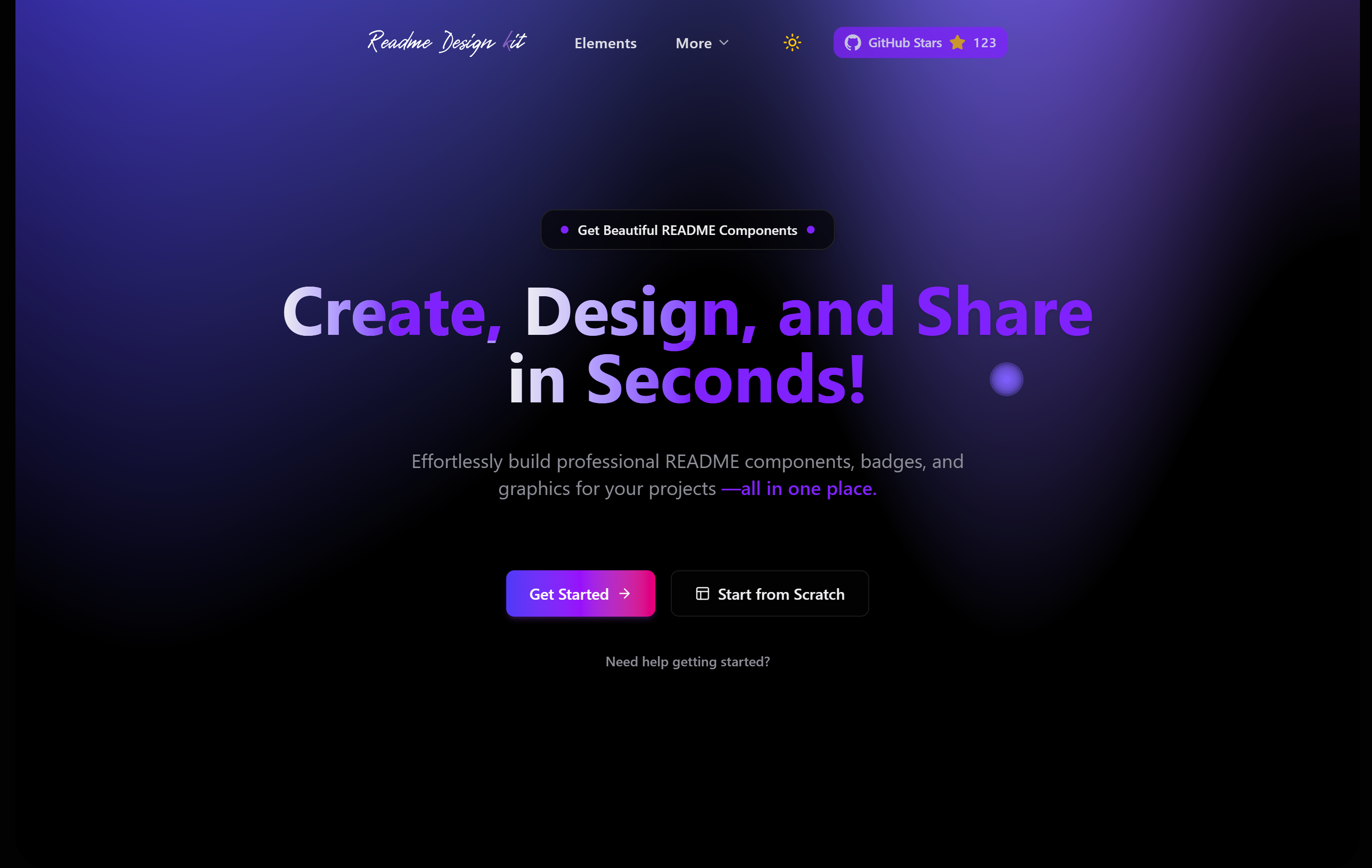 README Design Kit preview