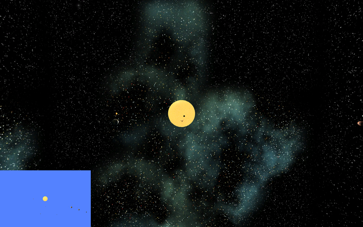Solar System simulation preview